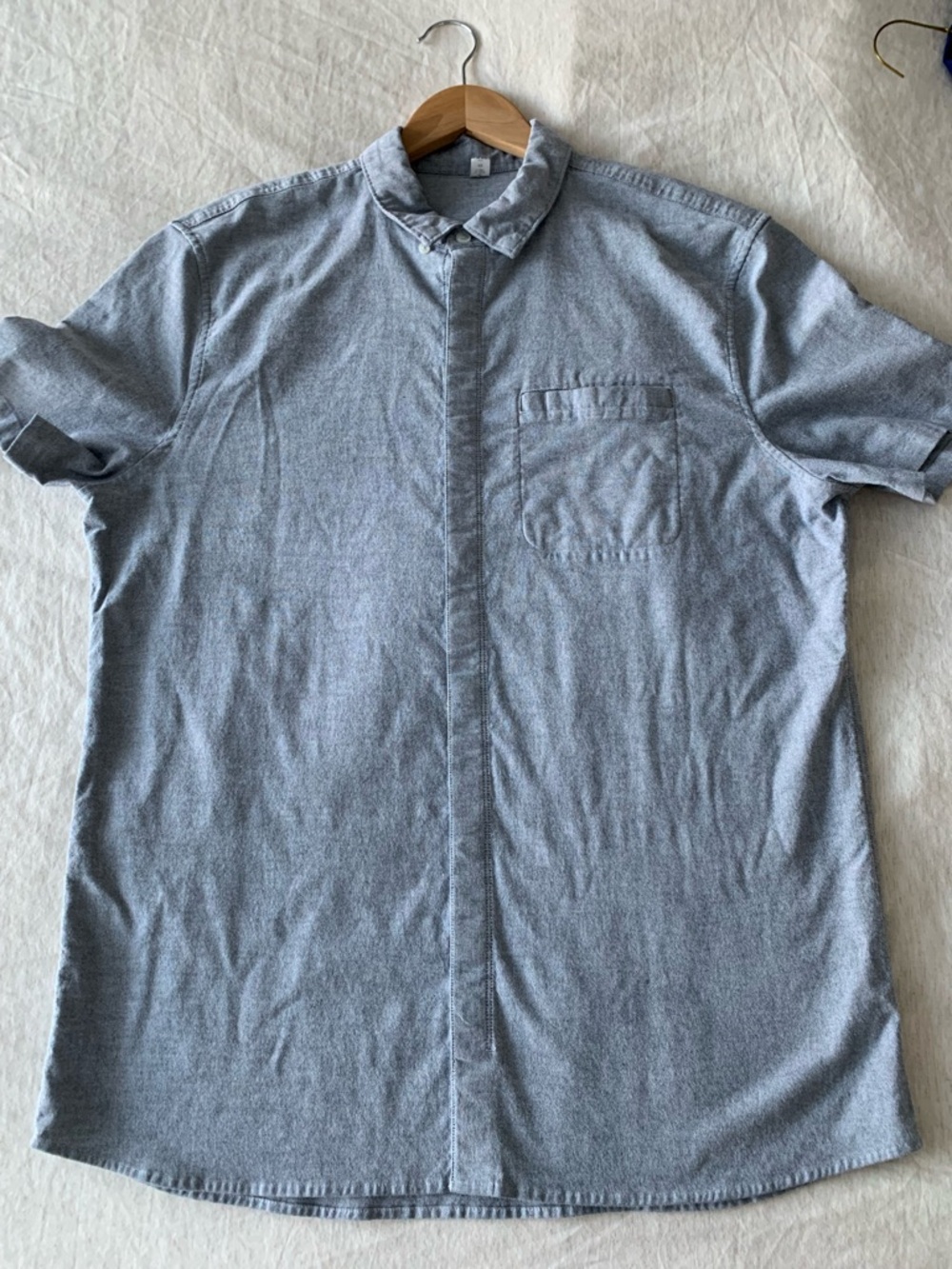 Lululemon men’s On Time Short Sleeve Button Down Shirt in dark Ash size  XL - Picture 11 of 15